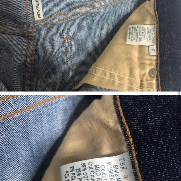 Rag and Bone High Rise Contrast Stripe Skinny Jean - Picture 5 of 10